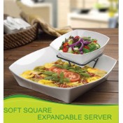Soft Square Expandable Serving Bowl Set